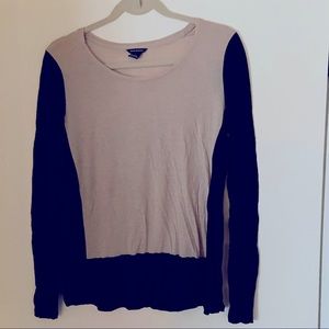 Club Monaco taupe and black top